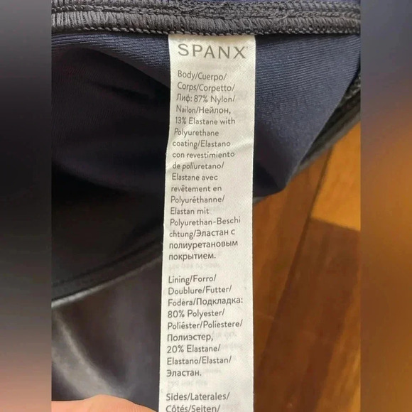 SPANX faux leather 7/8 track stripe leggings - Picture 8 of 13